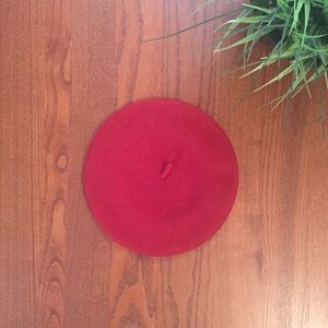Preston and York Red French Beret 100% Wool OS EUC